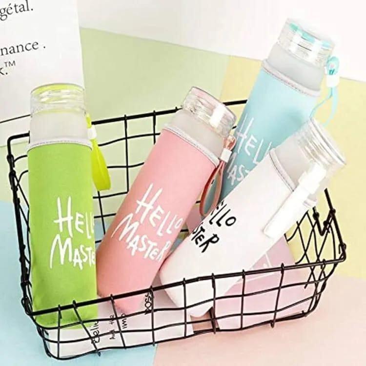 Portable Drinkware Frosted Glass Water Bottle