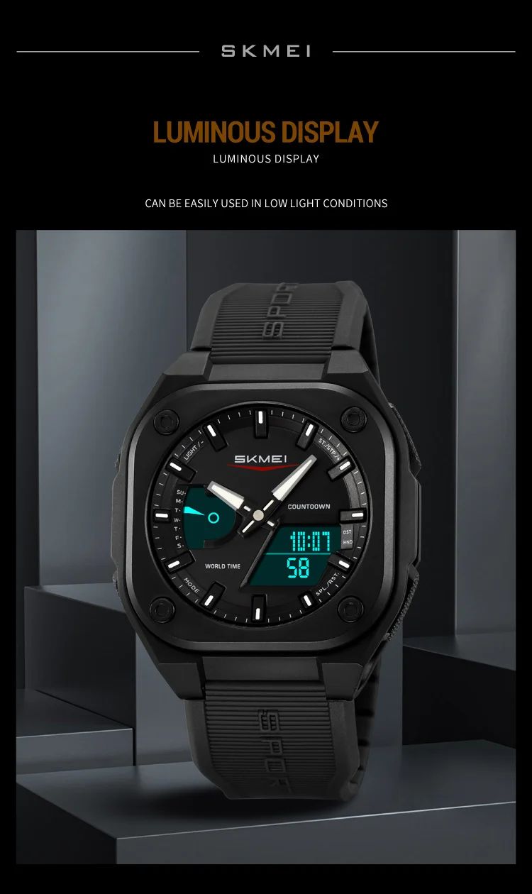 SKMEI Original Men's World Timer Sports Watch
