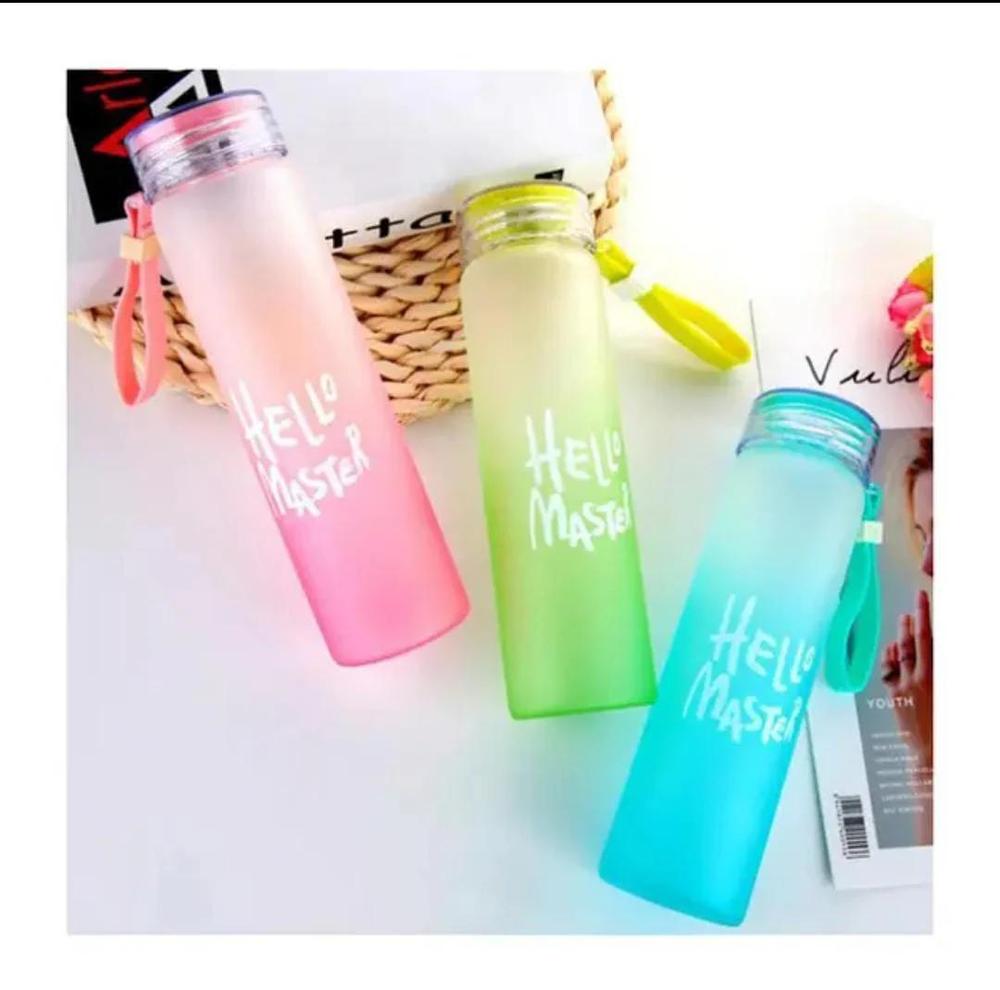 Portable Drinkware Frosted Glass Water Bottle