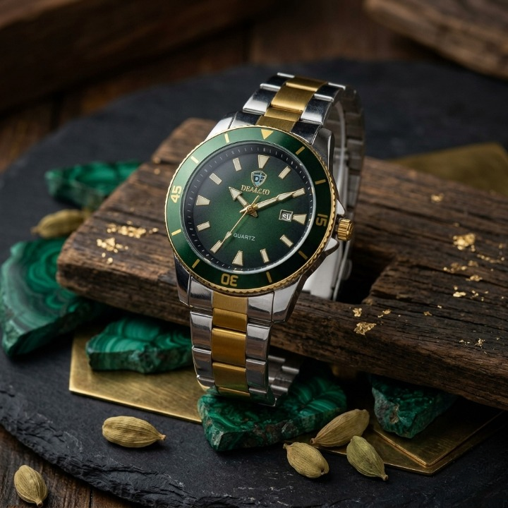 Premium Men's Stainless Steel Quartz Watch – Classic Dial Luxury Business Watch with Date Display