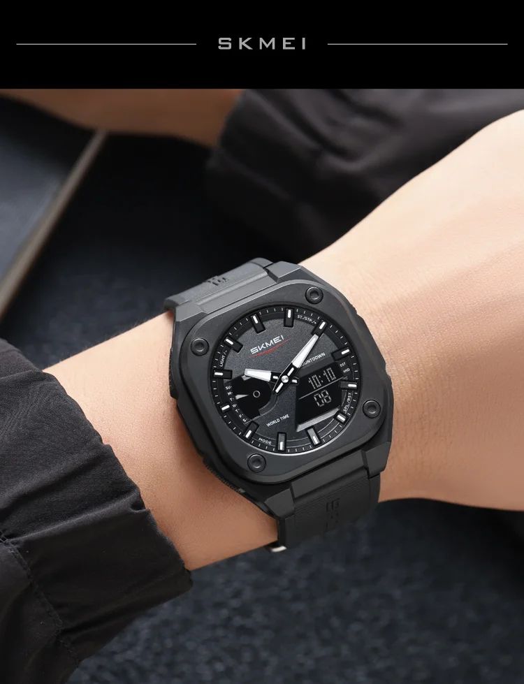 SKMEI Original Men's World Timer Sports Watch