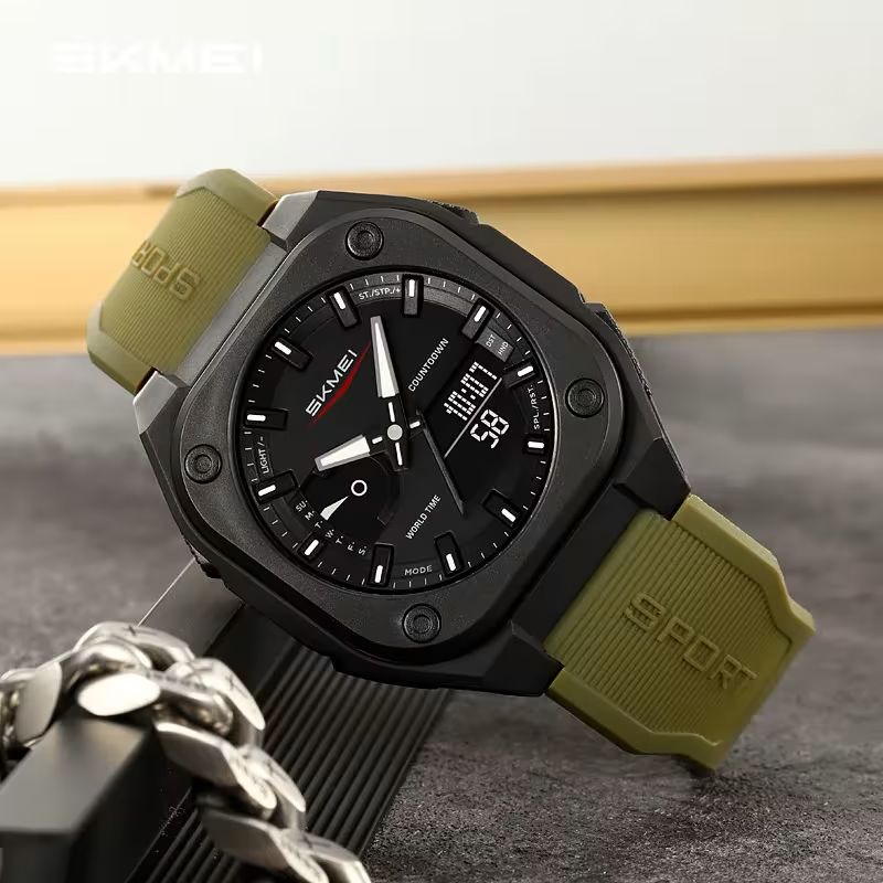 SKMEI Original Men's World Timer Sports Watch