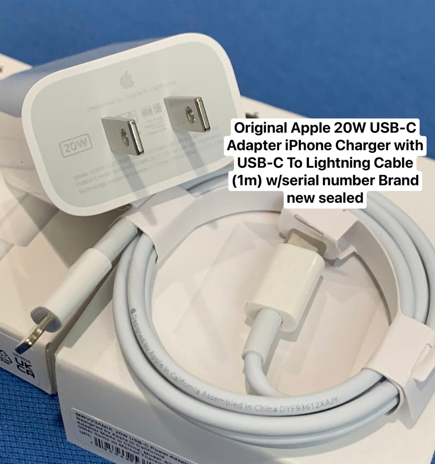 Apple 2-Pin 20W USB-C Power Adapter with FREE Cable